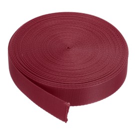 sourcing map Nylon Webbing Strap Flat 1 Inch 10 Yards Burgundy for DIY Repair, Backpack, Luggage-rack, Crafts