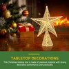 HOMSFOU 1pc Hollow Out Five-pointed Star Xmas Tree Top Star