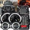 Unbranded 2007-2017 Combo for Jeep Wrangler JK 7" LED Headlights
