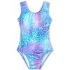 Domusgo - Maillot de gimnasia para niñas brillantes de una