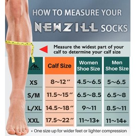 NEWZILL Medical Compression Socks for Women & Men Circulation 20-30 mmHg, Best for Running Athletic Hiking Travel Flight Nurses (White, L/XL)