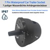HISports 7-Pin Trailer Socket Trailer Socket 7-Pin with Rubber Seal