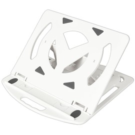 Laptop Stand with Smartphone Stand, 360° Rotation, Foldable, Anti-Slip, Adjustable Angle/Height, Ergonomic, Heat Dissipation, Fits Laptops, iPads, Tablets and More Up to 17.3 Inch (White)