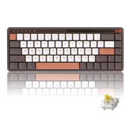 MIIIW Retro 60% Mechanical Hot-swappeable Keyboard, Wireless, Compact 2.4G Gaming Keyboard, RGB Backlit, Ergonomic for Windows Mac PC Gamers, Coffee Bean