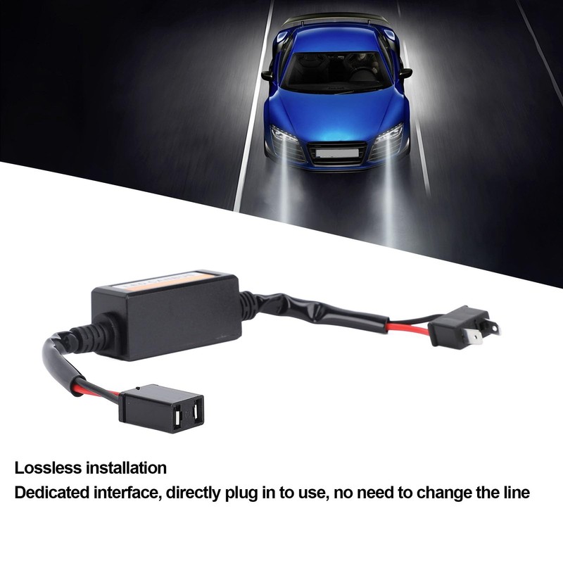 2 Piece H7 LED Headlight Decoder, Waterproof Plug and Play
