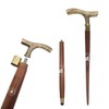 TAL The Antique's Lab Brown Ebony Brass T-Shape Handle Walking