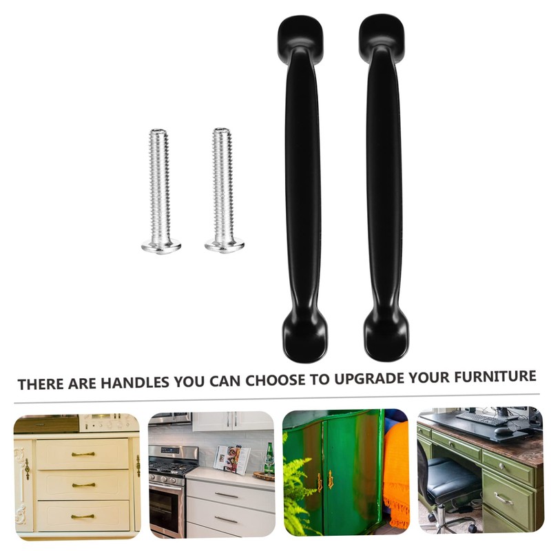 Gadpiparty 10pcs Sturdy American Style Cabinet Handles Black Drawer Knobs