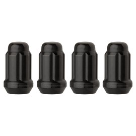 DPAccessories Black 7/16-20 Lug Nuts for Aftermarket Wheels - Closed End Spline Tuner - 34mm (1.35") Tall - Pack of 4 - D5241P-2308/4