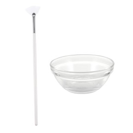 Gatuida Facial Mask Brush Fan Applicator Tool with Bowl for Skincare DIY Masks and Serums Comfortable and Bristles for Even Application