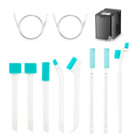 8 PCS Ice Maker Cleaning Brush Set, Includes 2 PCS Nylon Bristle Drain Pipe Brushes & 8 PCS Detailed Cleaning Tools for Ice Machines, Windows, and Hard-to-Reach Areas