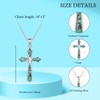 ABIGY Turquoise Necklace 925 Sterling Silver Cross Necklace Turquoise Pendant