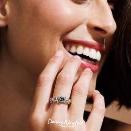 Paz Creations Ring For Women - 925 Sterling Silver Vintage Rings For Woman - Handcrafted Rose Flower Design With Gemstones - Jewelry with One Year Warranty - Citrine Size 8