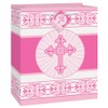 Pink Radiant Cross Religious Gift Bag