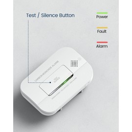 Ecoey Carbon Monoxide Alarm, 7-Year CO Alarm with Human Alarm Sounds and Test Button, Fire Alarm with Electrochemical Technology and Low Battery Signal for House and Bedroom, FJ127, 4 Packs