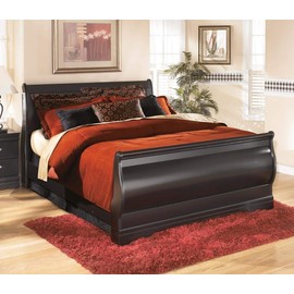 Ashley Furniture Signature Design - Huey Vineyard Sleigh Headboard - King Size - Component Piece - Includes Headboard Only - Black