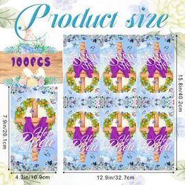 100Pcs Spring Easter Napkins, He Is Risen Napkins Guest Paper Hand Towel for Home Family Dinner Bathroom