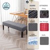 GERLNF Waterproof Dining Room Bench Covers, Stretch Jacquard Bench Seat