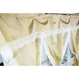 You – Shop Outlet Design Curtain 4 Row Separates 2 Layers Lace Type "Oslo" Wide 200 cm Length/105 cm