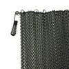 Fireplace Replacement Black Hanging Mesh Curtain Screens Two (2) Panels