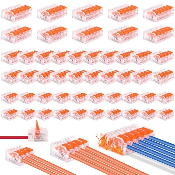 Cable Connector, Pack of 50 Connection Clamps, Electric Cable Clamps