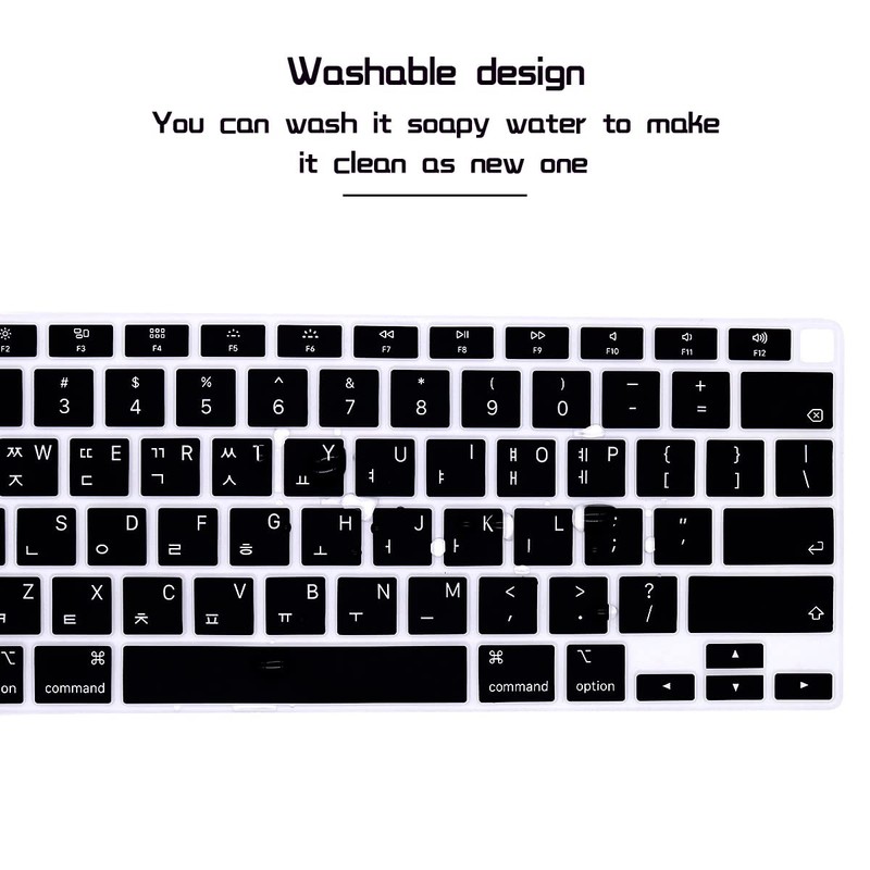 HRH Korean Language Keyboard Cover Skin,Silicone Keyboard Cover Protector for