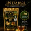 WOTIHA 150 Premium Ginger Tea Bags, 100% Pure Ginger Root,