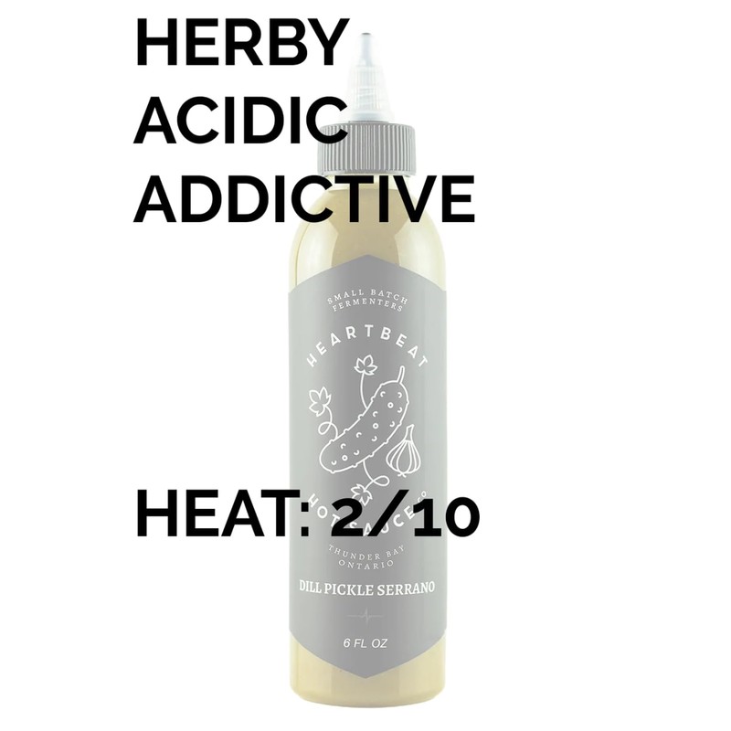 Heartbeat Hot Sauce Dill Pickle Serrano Hot Sauce, 6 FZ