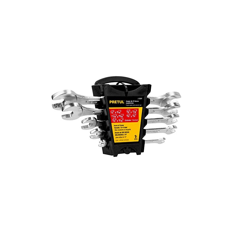 Pretul J-305P, Juego de llaves españolas, 5 piezas std