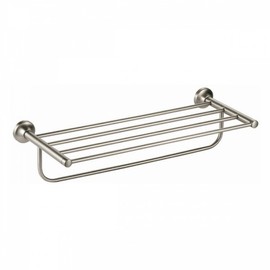2-Tier T-Type Satin Bathroom Towel Shelf Right Angle
