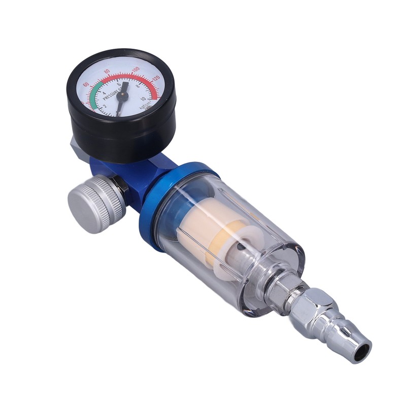Spray Gun Air Regulator Aluminum Alloy Plastic In Line Water
