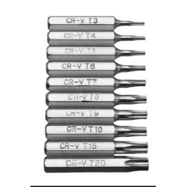 TORX CR-V Torx Driver Micro Bit Set T3 T4 T5 T6 T7 T8 T9 T10 T15 T20 Star Hex 4mm