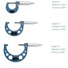 HDLNKAK Outside Micrometer Set, 0-3" Machinist Micrometer, 3 Pcs Machinist