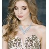 AN SHU Rhinestone Necklace Earrings Set Earrings Set Wedding Wedding