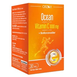 Ocean C Vitamini 1000 mg + Bioflavonoidler Antioksidan içeren Takviye Edici Gıda (1 x 30 tablet)