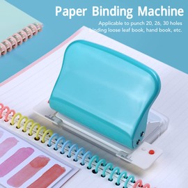 Hole Punch Binder Puncher 10 Hole Office Hole Punch Small Pocket Hole Punch Six Hole Punch Binder for 10 Sheets Hole Punch Paper for A4 B5 A5 A7 B4 Paper Hole Punch Ring Folder