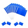 50 Packs Blue Small Flags on Sticks Hand Waving Flag