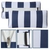 ZOBGOWE Outdoor Pillow for Chaise Lounge Chair, 2pcs Striped Chaise