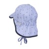 Sterntaler Boy's Peaked Hat with Ties, Neck Protection and Anchor