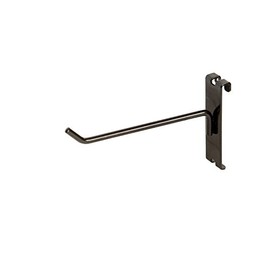 Only Garment Racks 6" Gridwall Hooks for Grid Panel Displays - 25 Pcs Box - Heavy Duty - Black Color