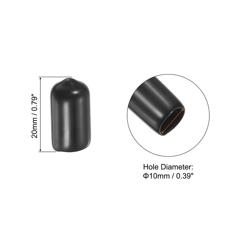 PATIKIL 10mm Snooker Cue Tip Cover, 15 Pcs Pool Cue