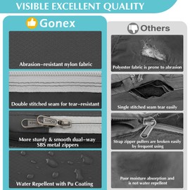 Gonex Compression Packing Cubes Extensible Organizer Bags For Travel Suitcase Organization Set of 4 Bags