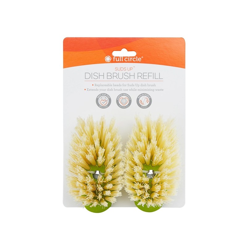 Full Circle Suds Up Soap Dispensing Dish Brush 2-pack Refill,