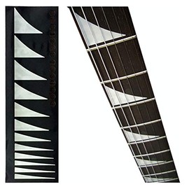 Fretboard Markers Inlay Stickers Decals for Guitars & Bass - Shark-Fin Jackson Style with Rosewood Dots