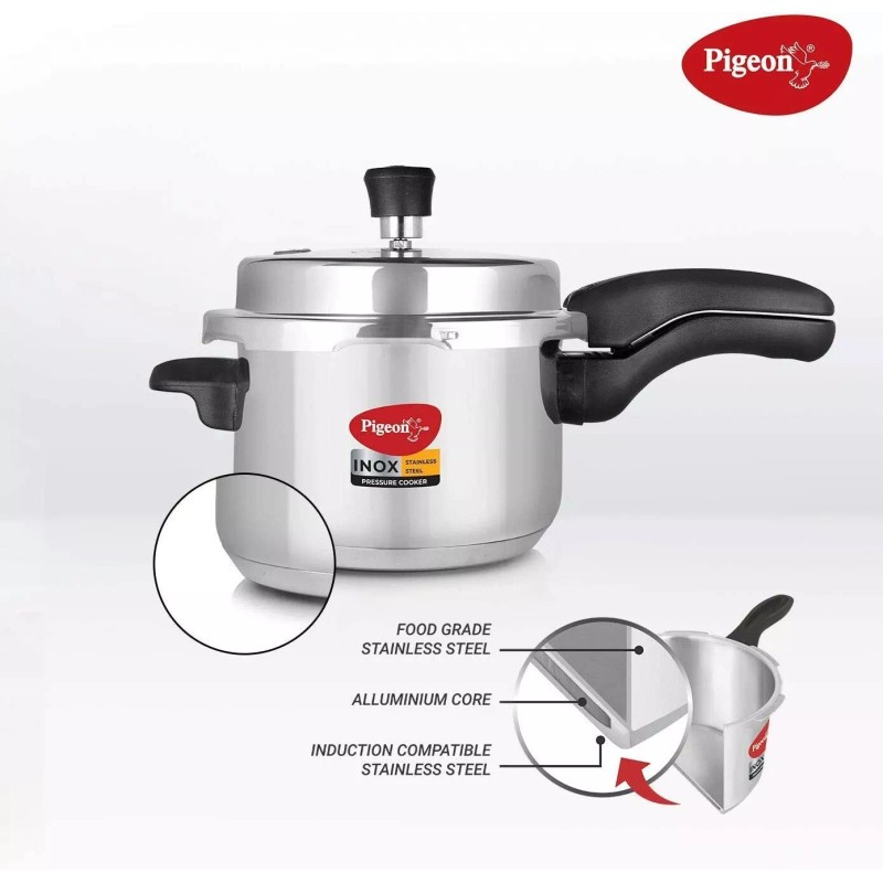 Pigeon Pressure Cooker - 5 Quart - Inox Stainless Steel