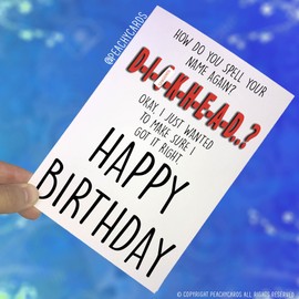 Happy Birthday Cards, Husband Wife Cards, Funny Cards, Boyfriend, Girlfriend, Friend Card, Happy Birthday Cards D*ckhead Banter Mature PC377