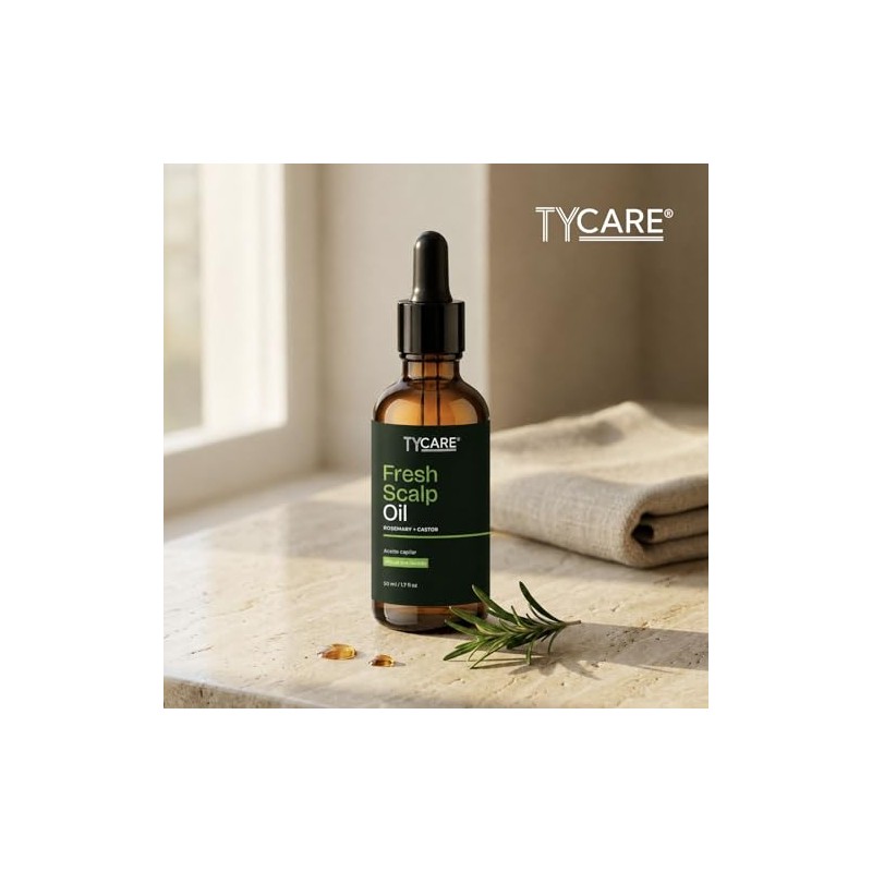 Fresh Scalp Oil – Aceite Capilar Pre-Lavado con Romero, Ricino,