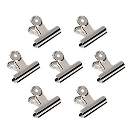 20 Pack 2 Inch Polished Steel Clips, Metal Bulldog Binder Clips, Large Hinge Paper Clips Clamps for Food Bags, Pictures Photos, Art Crafts, Home Office Supply (Silver)