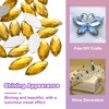sourcing map 50 Pcs Acrylic Horse Eye Gems, Gold Rhinestones