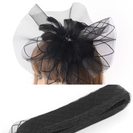 4.5cm*20m Stiff Horsehair Braid, Polyester Stiff Ribbon, Black Horsehair Mesh Braid for Wedding Dress, Boning Sewing