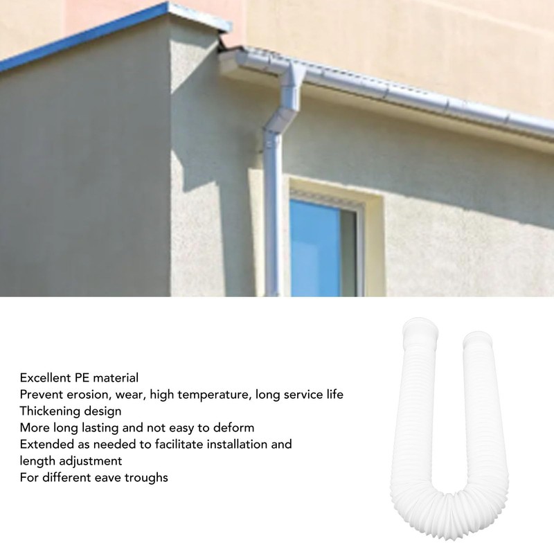 Rain Gutter Downpipe Extension, Flexible, Downpipe Extension, Diverter, PE, Extendable